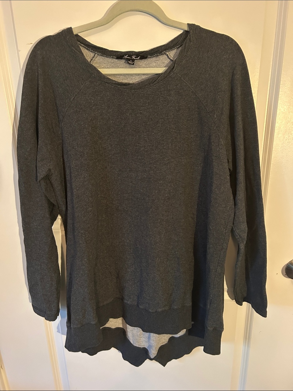 Dark Gray Lightweight Pullover Sweatshirt